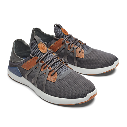 OluKai Recommended - Mio Lī Men's Athletic Shoes - Pavement / Vintage Indigo