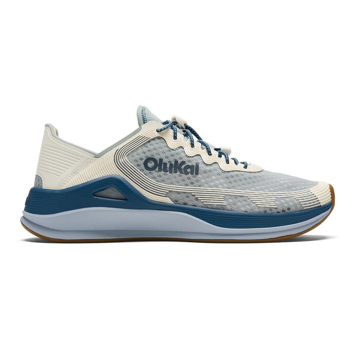 OluKai Exclusive - ‘Ahi Men’s Water Boat Shoes - Blue Pearl / White Sand