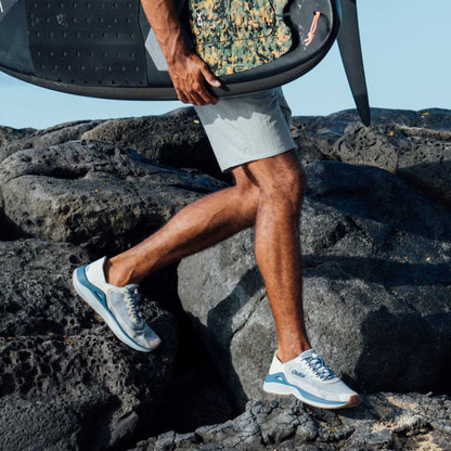 OluKai Exclusive - ‘Ahi Men’s Water Boat Shoes - Blue Pearl / White Sand