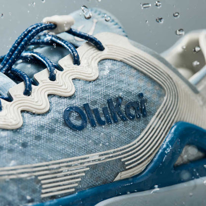 OluKai Exclusive - ‘Ahi Men’s Water Boat Shoes - Blue Pearl / White Sand