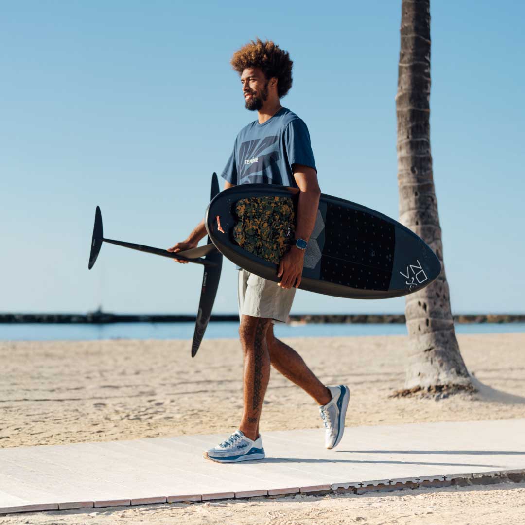 OluKai Exclusive - ‘Ahi Men’s Water Boat Shoes - Blue Pearl / White Sand