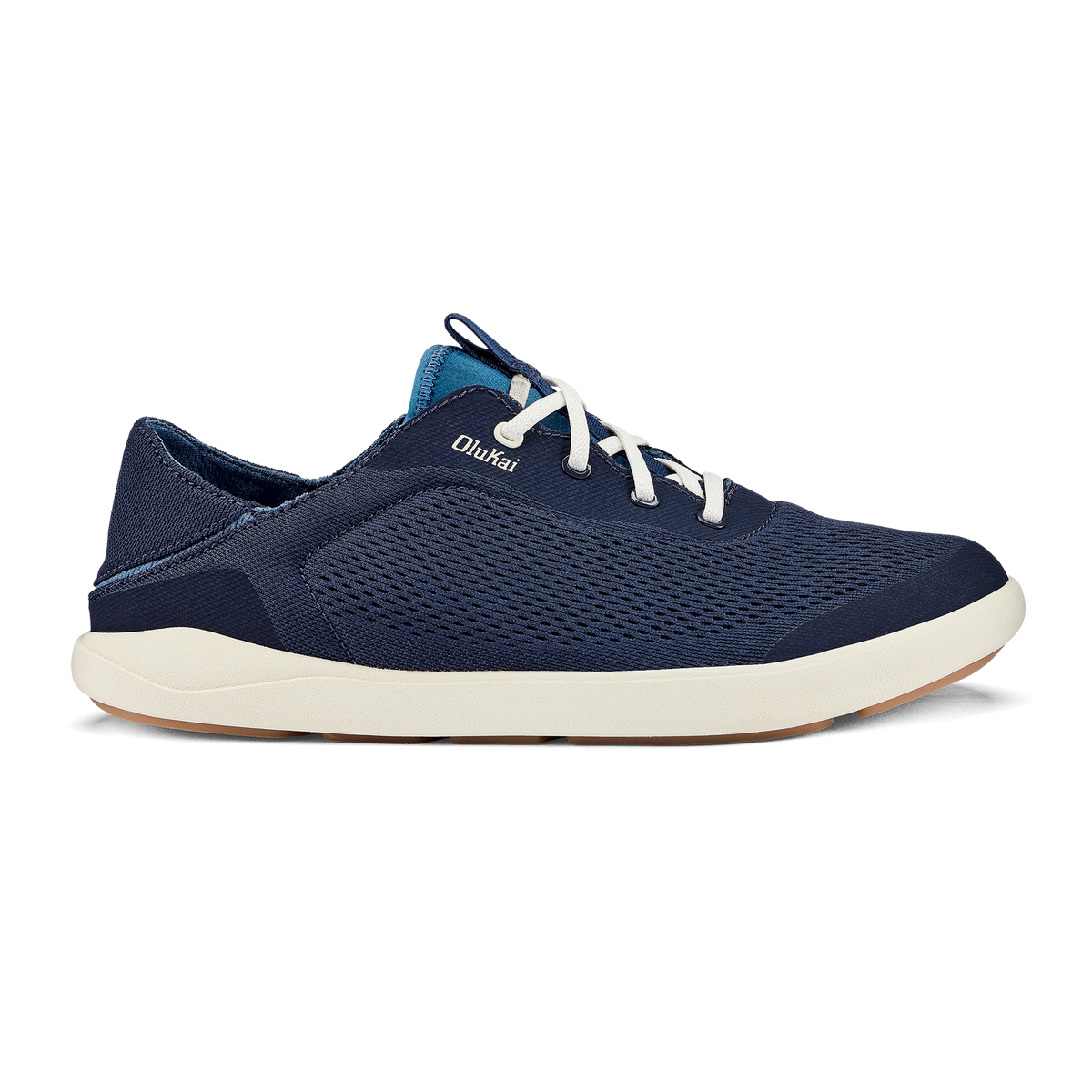 OluKai New - Moku Pae Men's Boat Shoes - Trench Blue / Off White