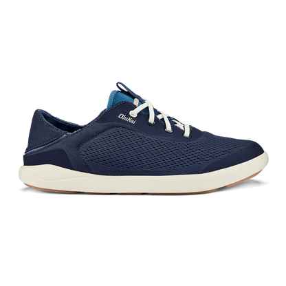 OluKai New - Moku Pae Men's Boat Shoes - Trench Blue / Off White