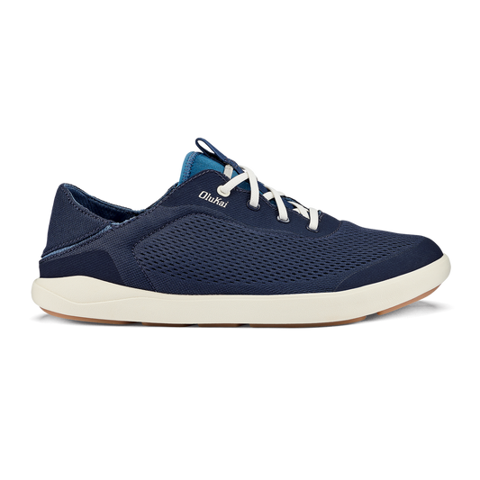 OluKai New - Moku Pae Men's Boat Shoes - Trench Blue / Off White