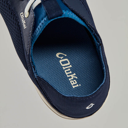 OluKai New - Moku Pae Men's Boat Shoes - Trench Blue / Off White
