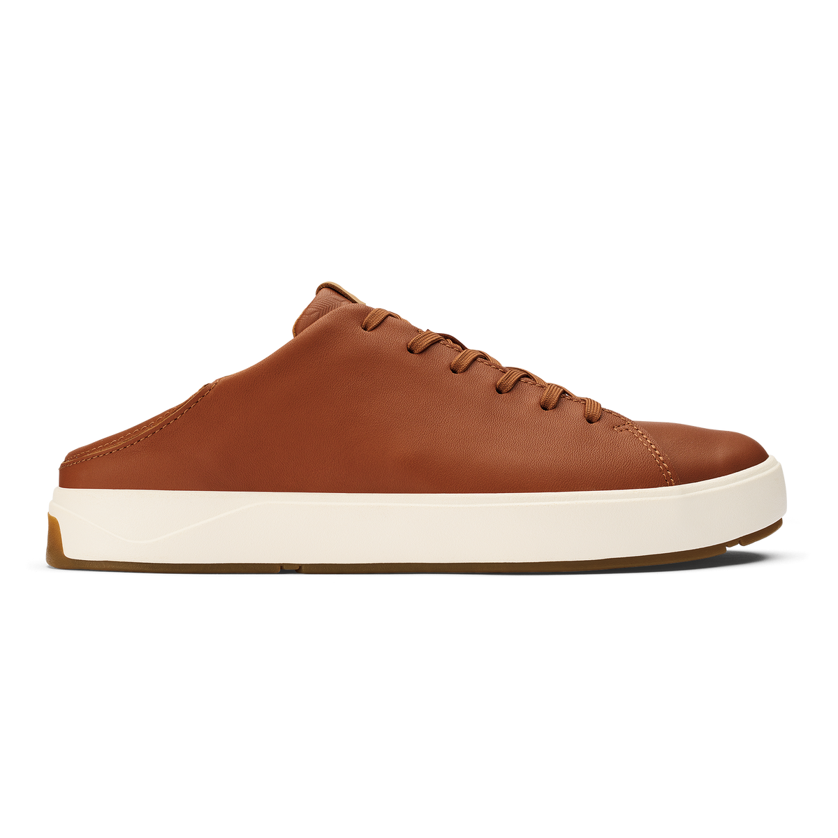 OluKai Essential - Lae‘ahi Lī ‘Ili Men's Leather Sneakers - Kukui Brown