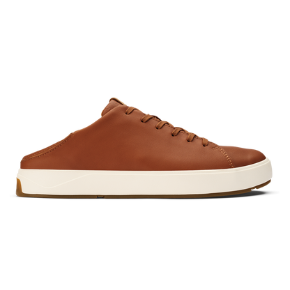 OluKai Essential - Lae‘ahi Lī ‘Ili Men's Leather Sneakers - Kukui Brown