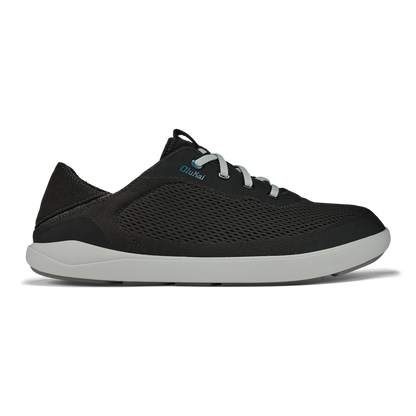OluKai Trending - Moku Pae Men's Boat Shoes - Black / Blue Coral