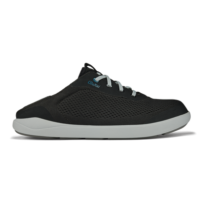 OluKai Trending - Moku Pae Men's Boat Shoes - Black / Blue Coral
