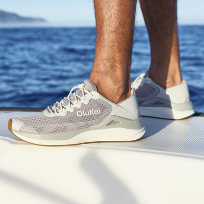 OluKai Everyday - ‘Ahi Men’s Water Boat Shoes - Ash / Sterling