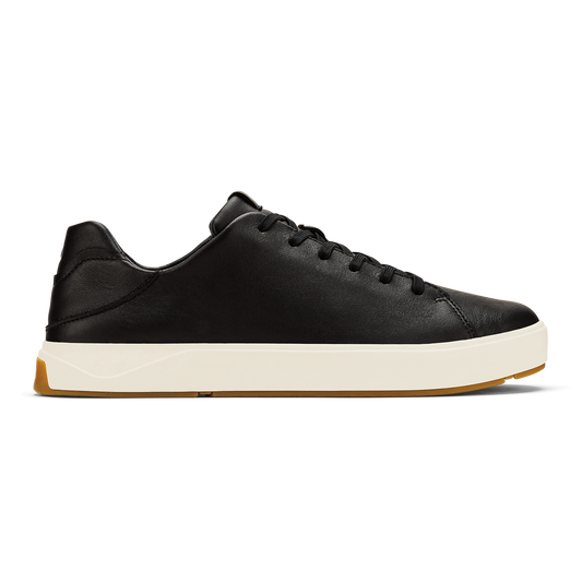 OluKai Classic - Lae‘ahi Lī ‘Ili Men's Leather Sneakers - Onyx