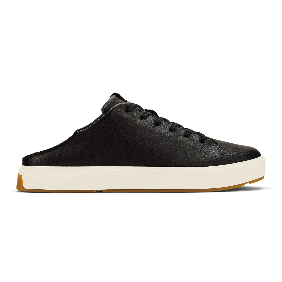 OluKai Classic - Lae‘ahi Lī ‘Ili Men's Leather Sneakers - Onyx