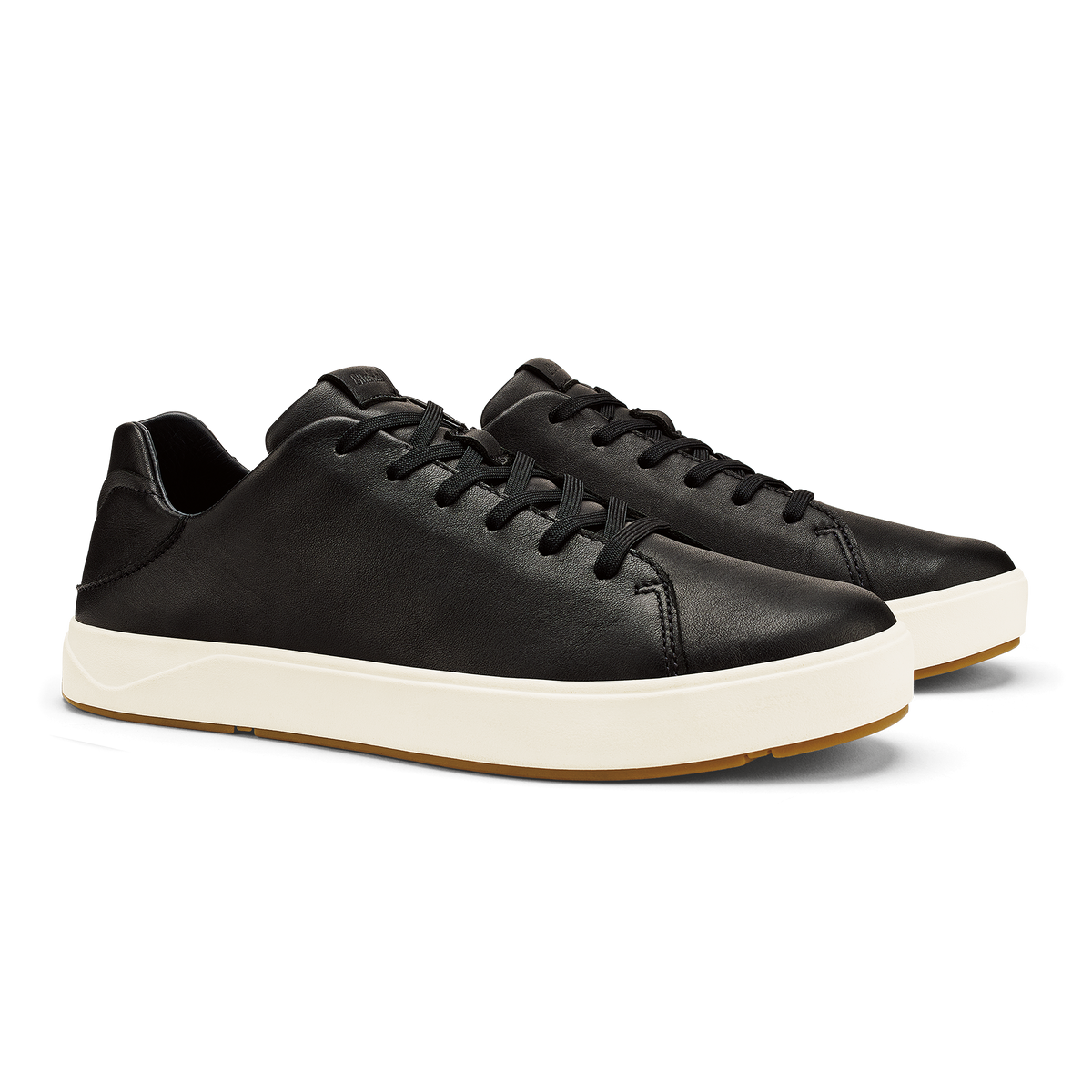 OluKai Classic - Lae‘ahi Lī ‘Ili Men's Leather Sneakers - Onyx
