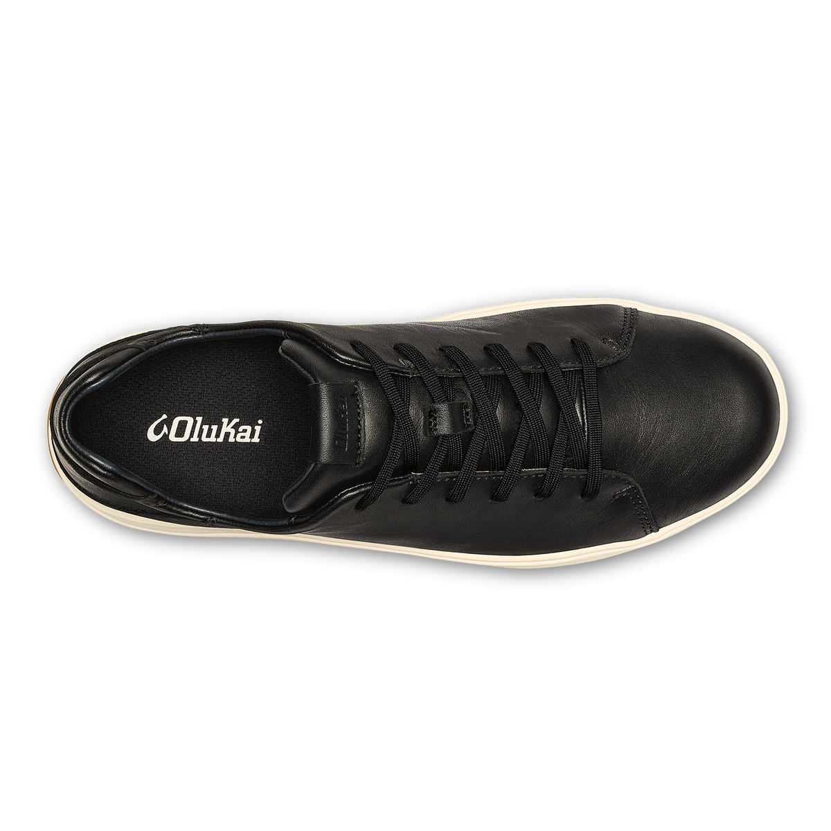 OluKai Classic - Lae‘ahi Lī ‘Ili Men's Leather Sneakers - Onyx
