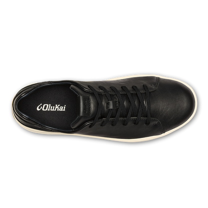 OluKai Classic - Lae‘ahi Lī ‘Ili Men's Leather Sneakers - Onyx