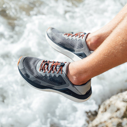 OluKai Premium - ‘Ahi Men’s Water Boat Shoes - Rock / Ash