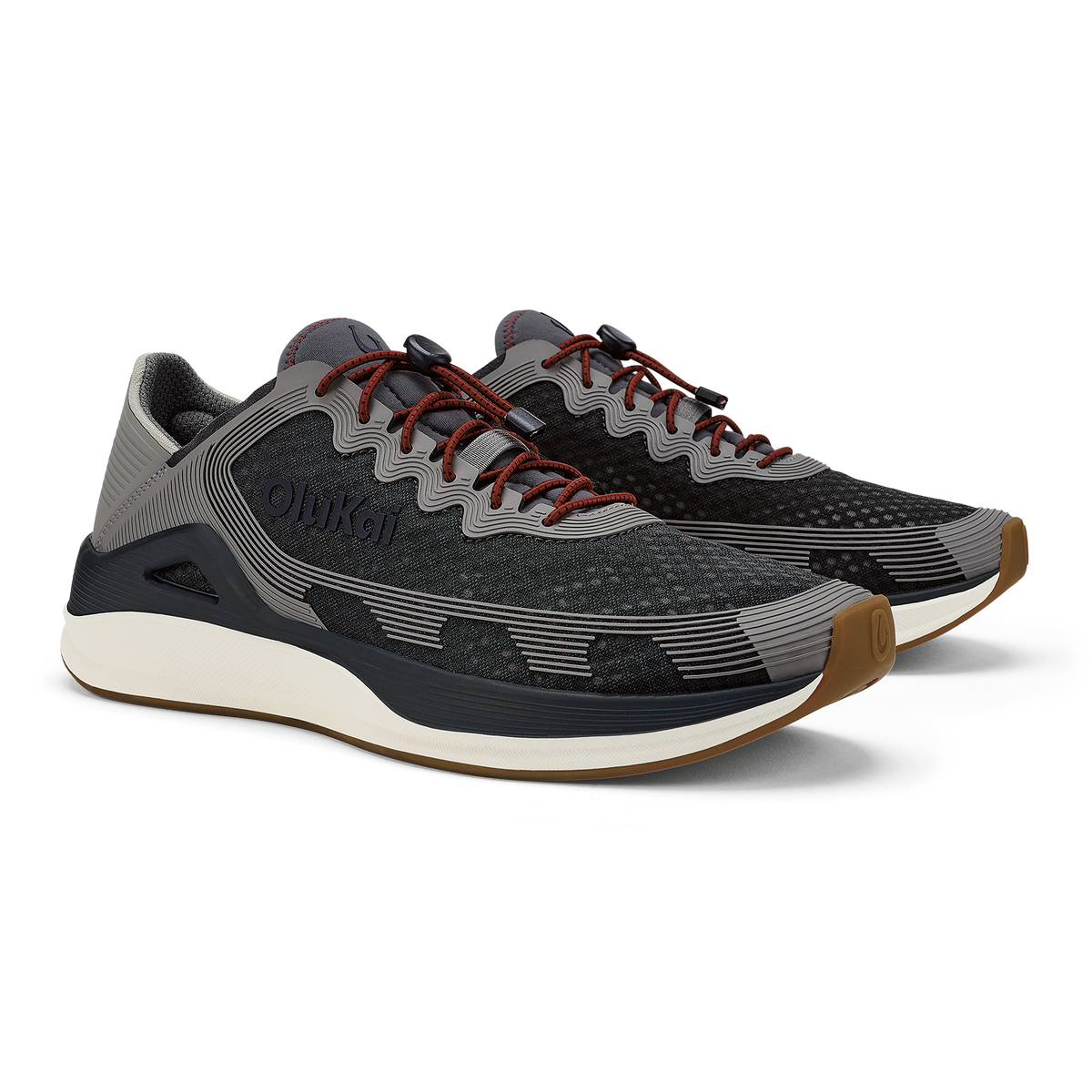 OluKai Premium - ‘Ahi Men’s Water Boat Shoes - Rock / Ash