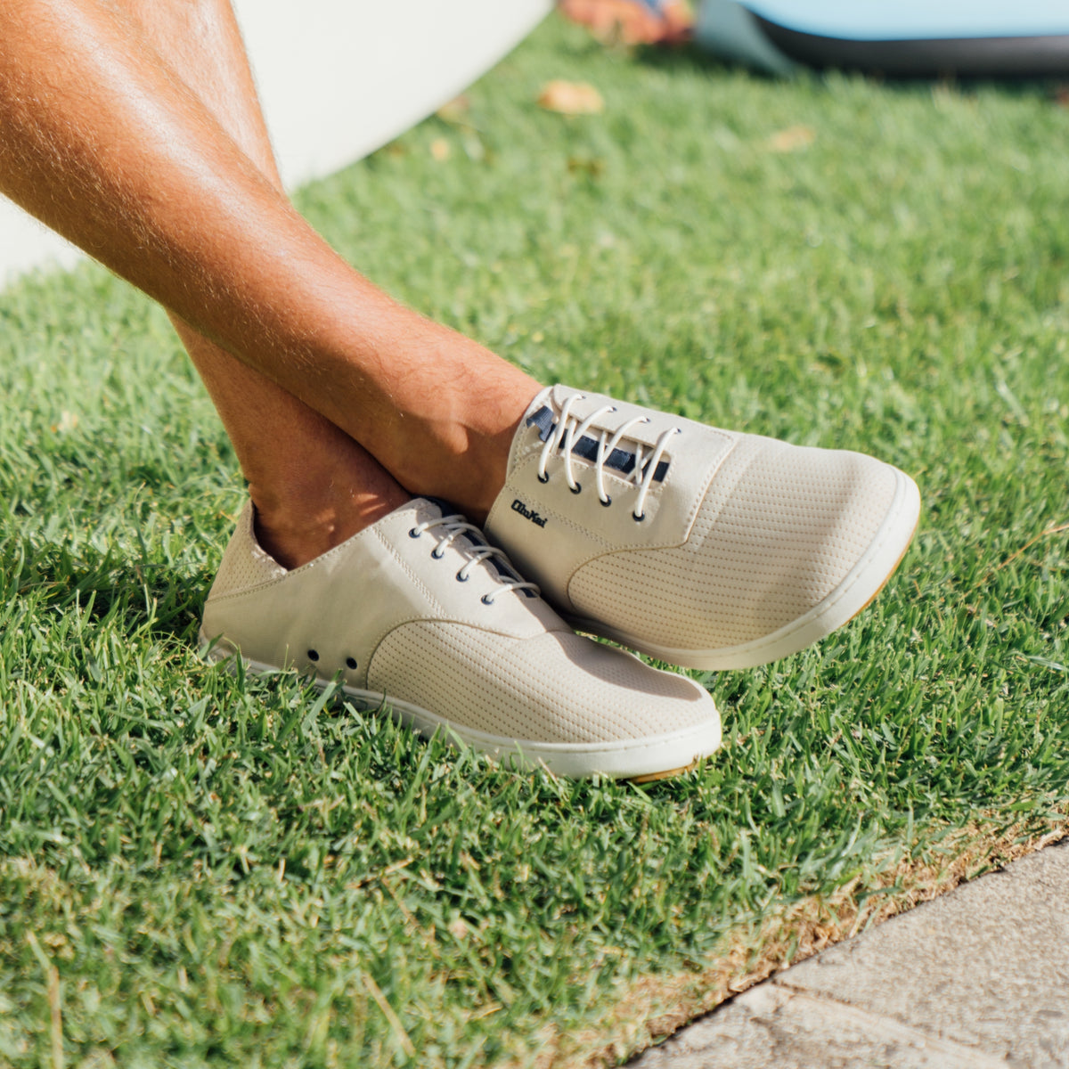 OluKai Latest - Nohea Moku Men's Boat Shoes - Tapa