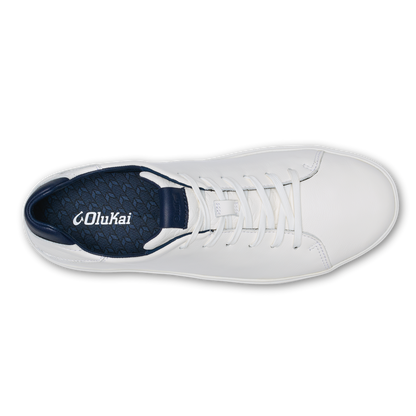 OluKai Customer Favorite - Lae‘ahi Lī ‘Ili Men's Sneakers - Bright White / Trench Blue