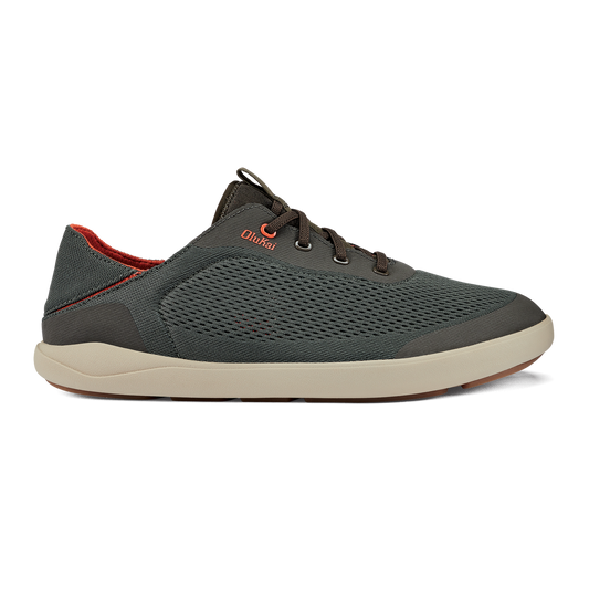 OluKai Sale - Moku Pae Men's Boat Shoes - Island Salt / Koi