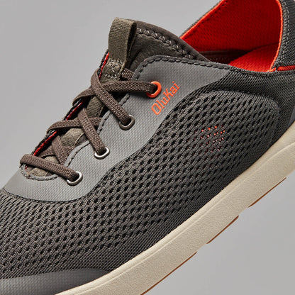 OluKai Sale - Moku Pae Men's Boat Shoes - Island Salt / Koi