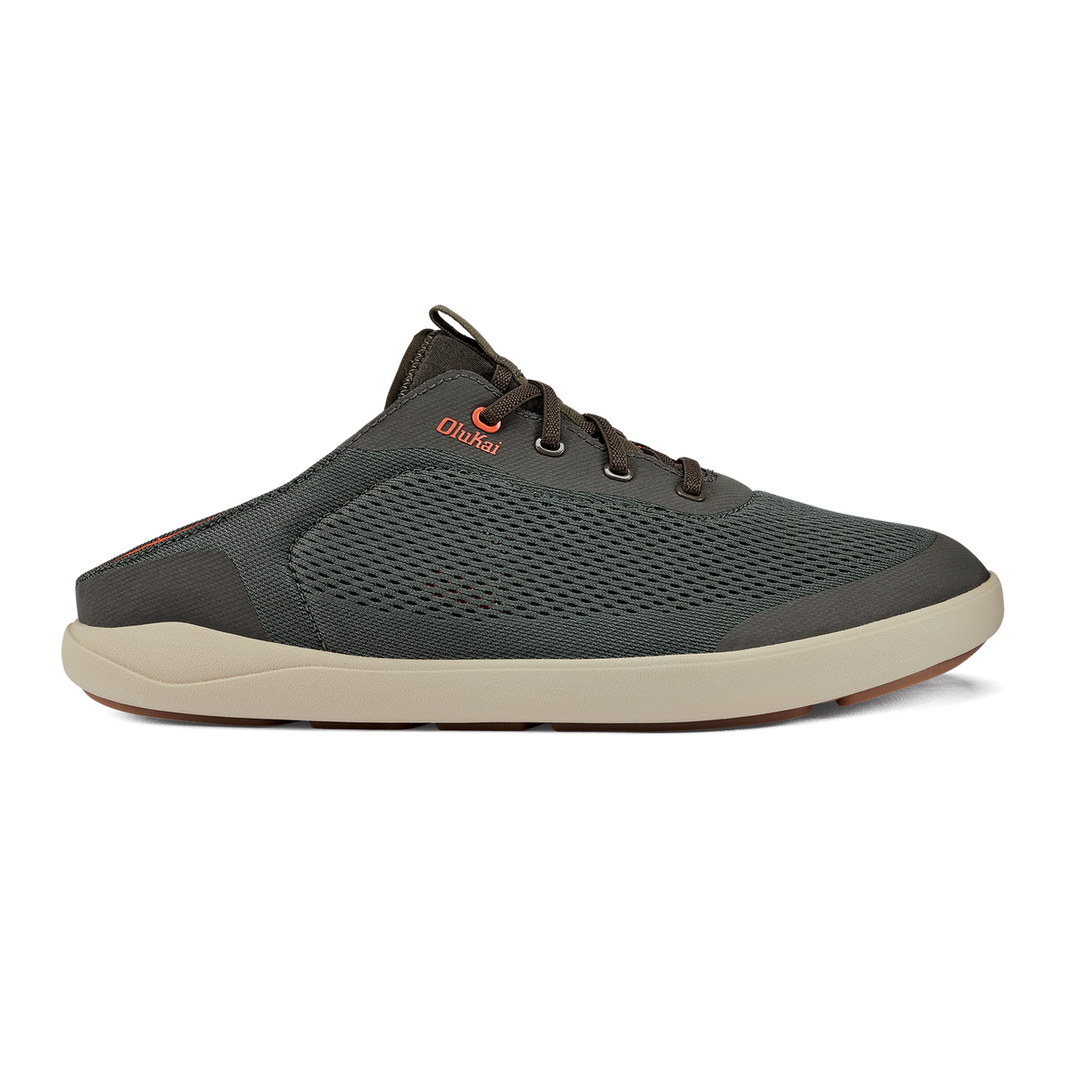 OluKai Sale - Moku Pae Men's Boat Shoes - Island Salt / Koi