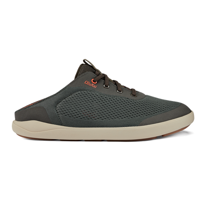 OluKai Sale - Moku Pae Men's Boat Shoes - Island Salt / Koi