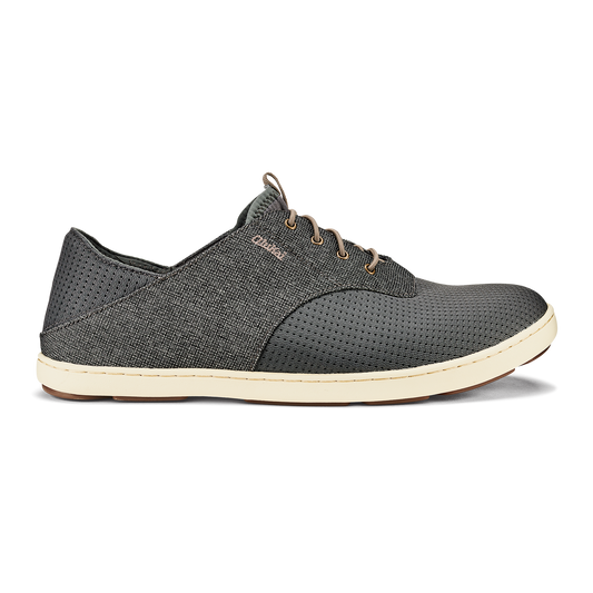 OluKai Hot Sale - Nohea Moku Men's Boat Shoes - Charcoal / Clay