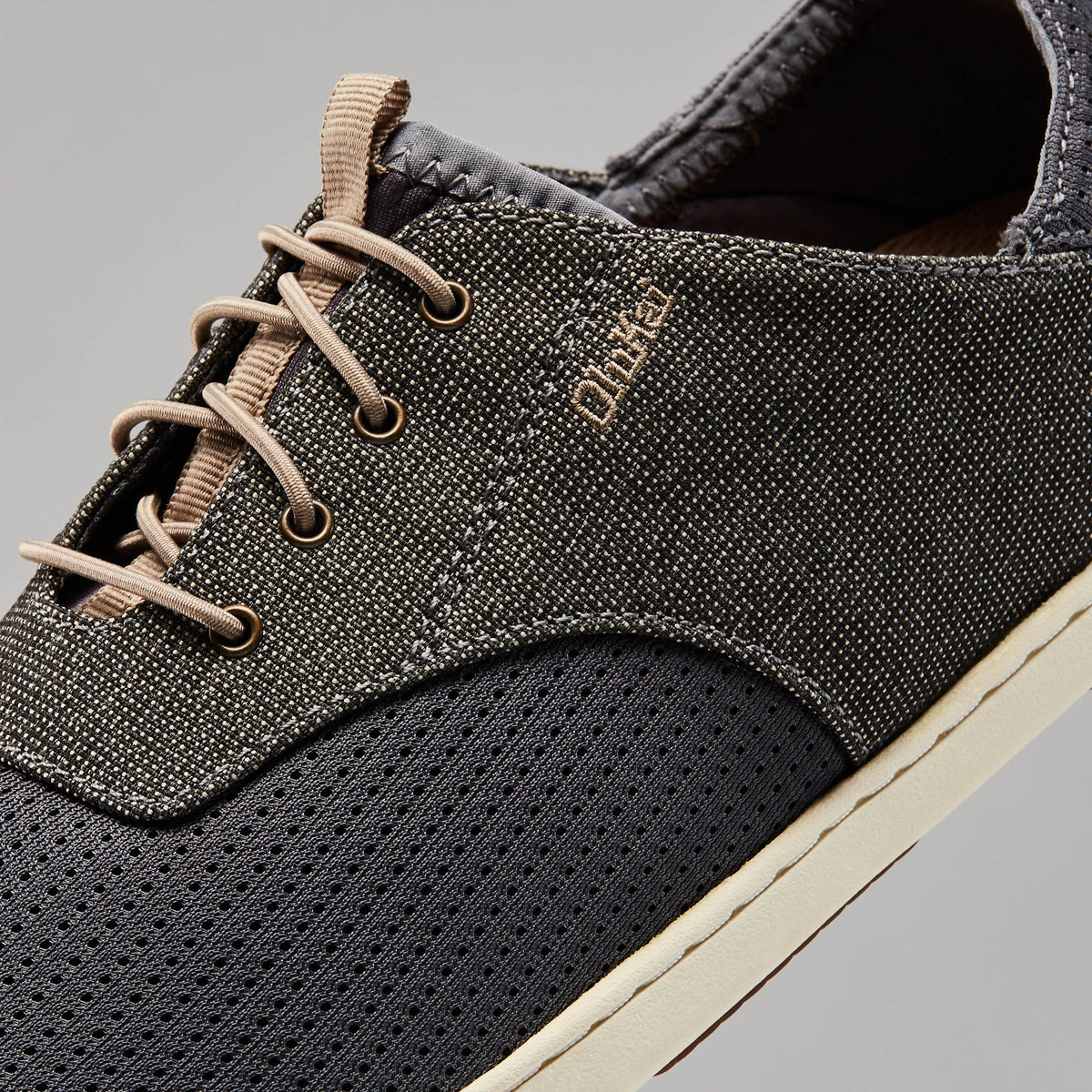 OluKai Hot Sale - Nohea Moku Men's Boat Shoes - Charcoal / Clay