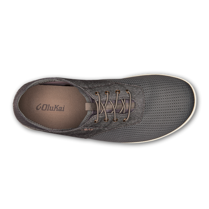 OluKai Hot Sale - Nohea Moku Men's Boat Shoes - Charcoal / Clay