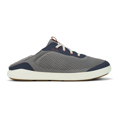 OluKai Special Offer - Moku Pae Men's Boat Shoes - Ash / Trench Blue