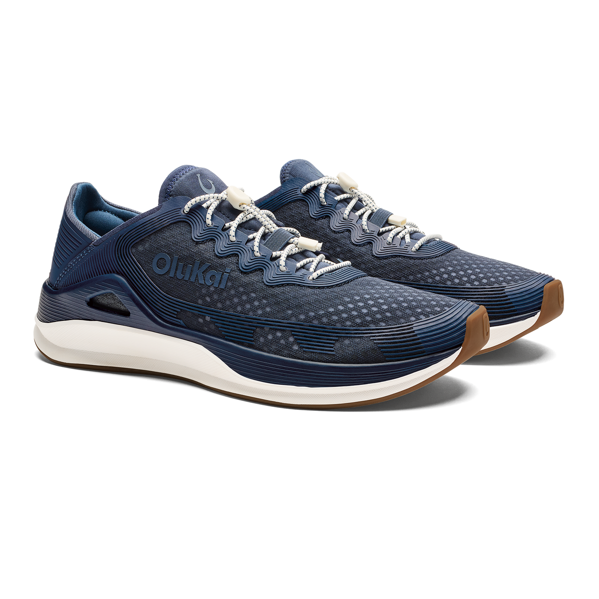 OluKai Everyday - ‘Ahi Men’s Water Boat Shoes - Mood Indigo / Coastal Blue