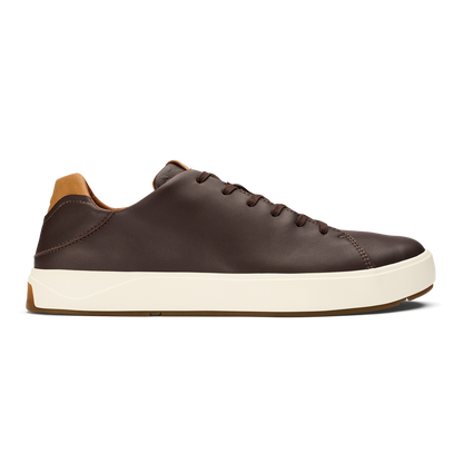 OluKai Deals - Lae‘ahi Lī ‘Ili Men's Leather Sneakers - Dark Java