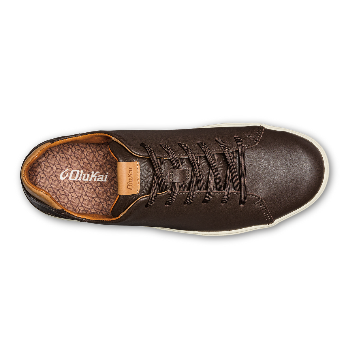 OluKai Deals - Lae‘ahi Lī ‘Ili Men's Leather Sneakers - Dark Java
