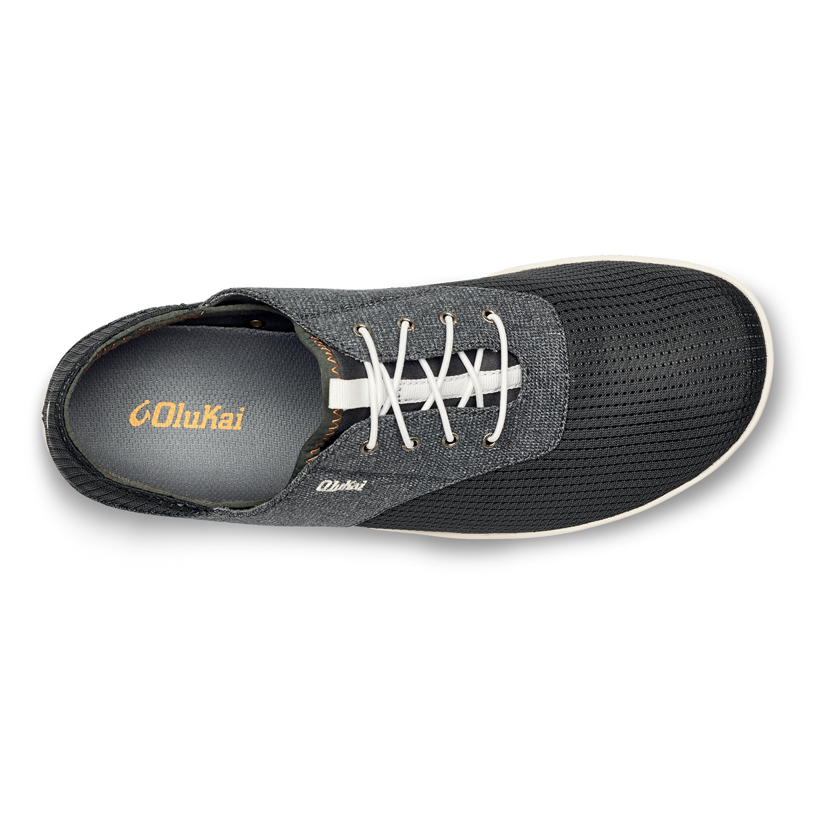 OluKai Best Seller - Nohea Moku Men's Boat Shoes - Dark Shadow