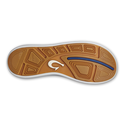 OluKai Hot Sale - Moku Pae Men's Boat Shoes - Pavement / Vintage Blue