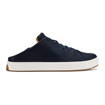 OluKai Special Offer - Lae‘ahi Lī ‘Ili Men's Leather Sneakers - Trench Blue