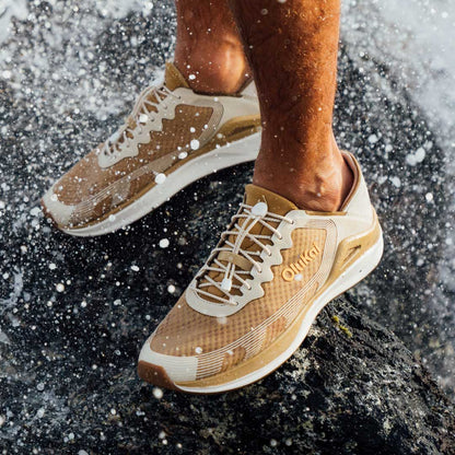 OluKai Trending - ‘Ahi Men’s Water Boat Shoes - Tan / Tapa