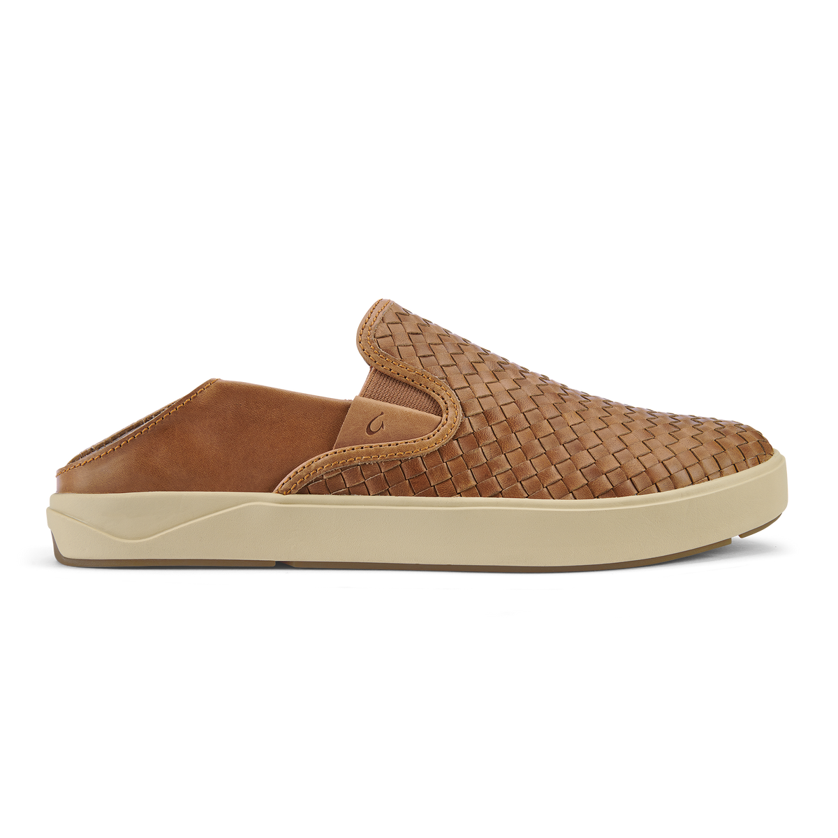 OluKai Everyday - Lae‘ahi Lauhala Men's Leather Slip-On Sneakers - Fox