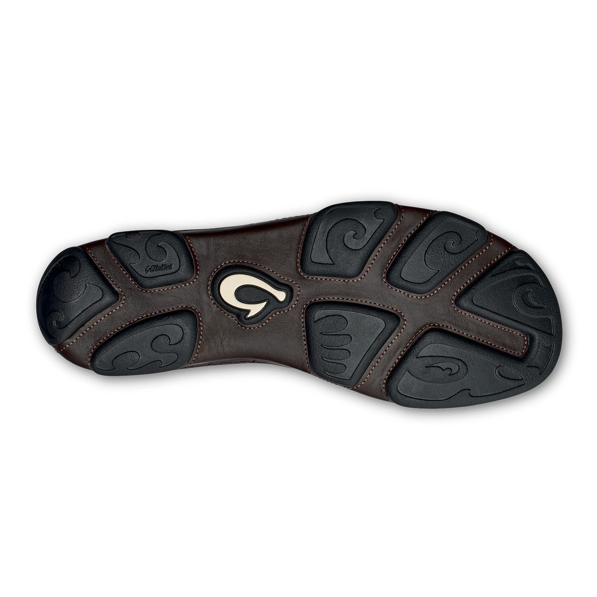 OluKai Great Value - Moloā Men's Leather Slip On Shoes - Dark Wood / Dark Java