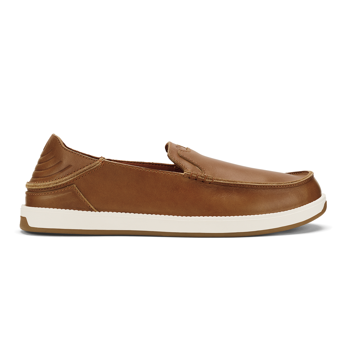 OluKai Latest - Kākaha Nia Men‘s Leather Slip-On Shoes - Fox