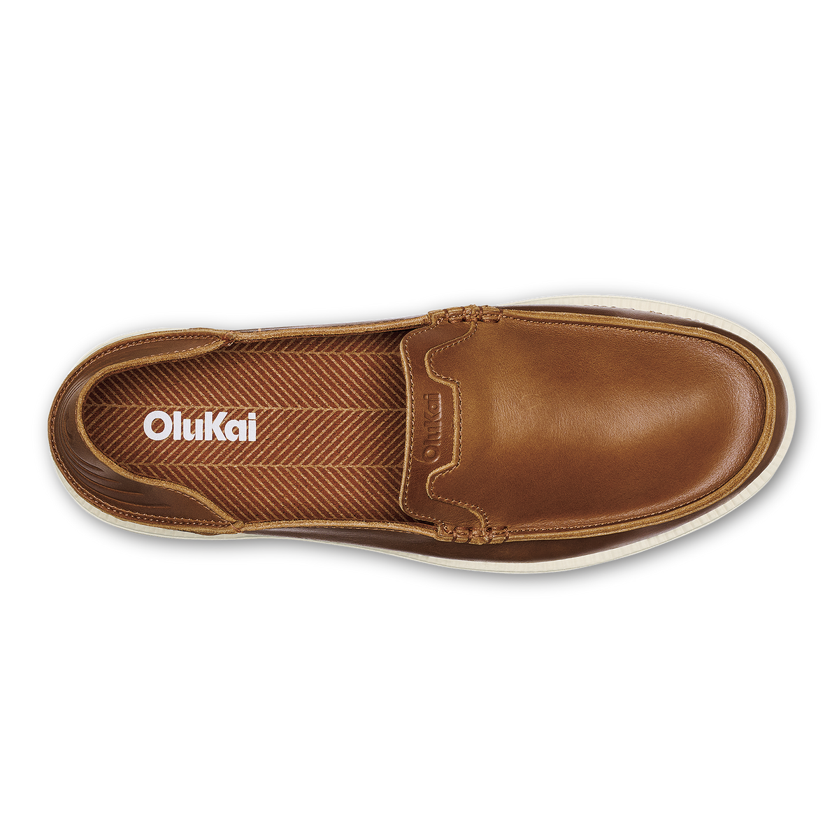 OluKai Latest - Kākaha Nia Men‘s Leather Slip-On Shoes - Fox
