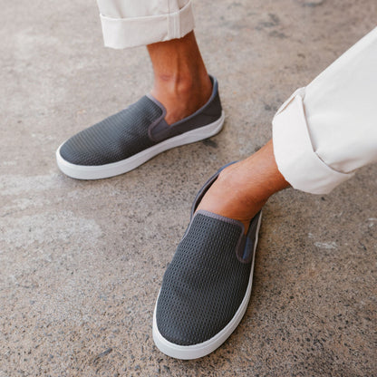 OluKai Customer Favorite - Lae‘ahi Men's Slip-On Sneakers - Pavement