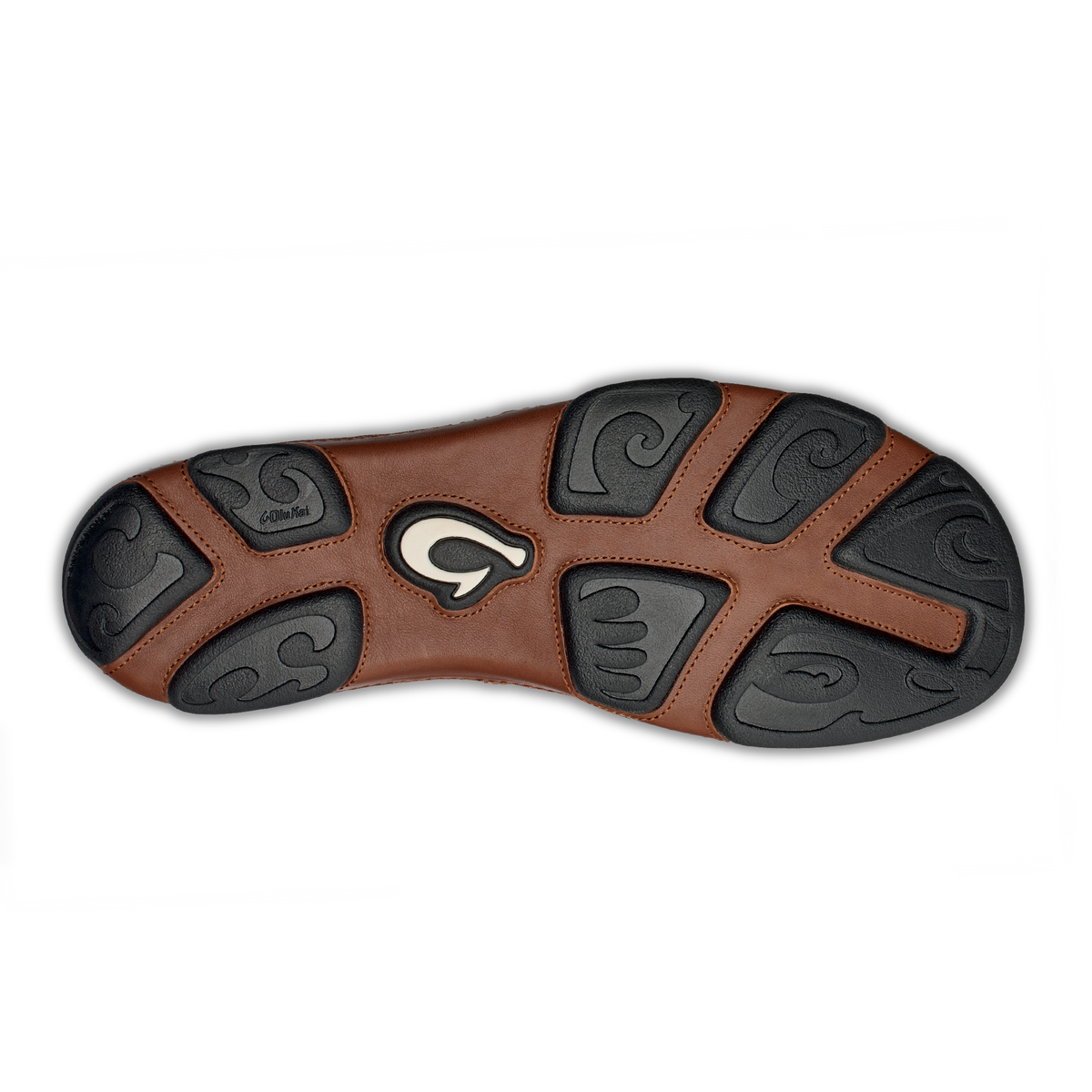 OluKai Value - Moloā Men's Leather Slip On Shoes - Black / Toffee