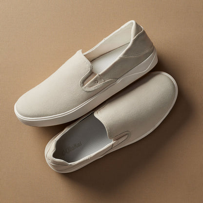OluKai Signature - Lae‘ahi Men's Slip-On Sneakers - Tapa / Canvas