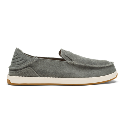 OluKai Trending - Kākaha Nia Men‘s Suede Slip-On Shoes - Ash