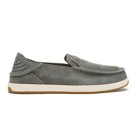 OluKai Trending - Kākaha Nia Men‘s Suede Slip-On Shoes - Ash