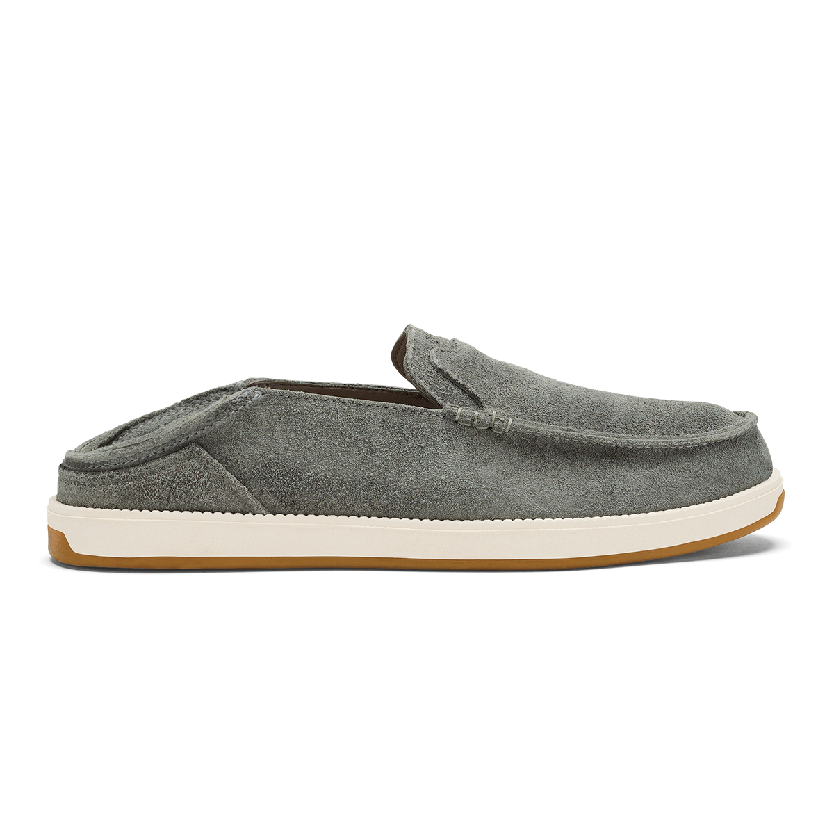 OluKai Trending - Kākaha Nia Men‘s Suede Slip-On Shoes - Ash