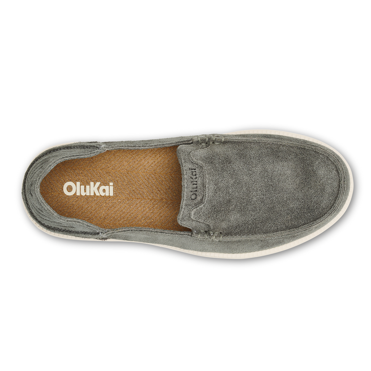 OluKai Trending - Kākaha Nia Men‘s Suede Slip-On Shoes - Ash