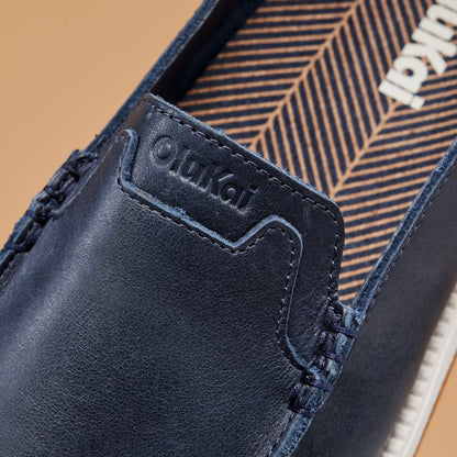 OluKai Great Value - Kākaha Nia Men‘s Suede Slip-On Shoes - Mood Indigo